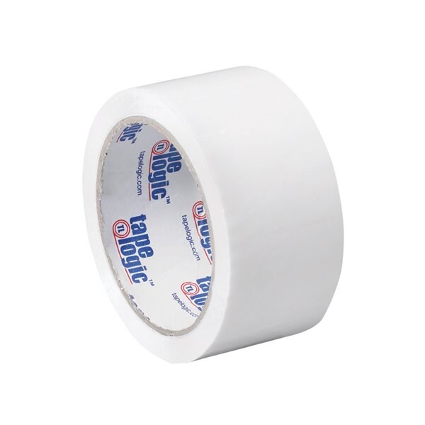 Tape Logic 2'' x 55 yds. White Tape Logic Carton Sealing Tape, 6PK T90122W6PK - main